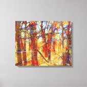 Herbstfallwald Fotokunst drucken Leinwanddruck (Vorderseite)