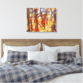 Herbstfallwald Fotokunst drucken Leinwanddruck (Insitu (Schlafzimmer))