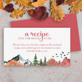 Herbstfallwald Rezept für die Braut Begleitkarte