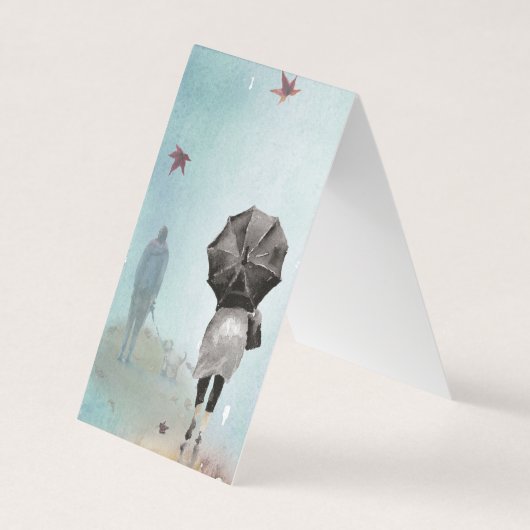 Herbstfallwandern von Lesezeichen Bookmarkers Visitenkarten (Vorderseite)