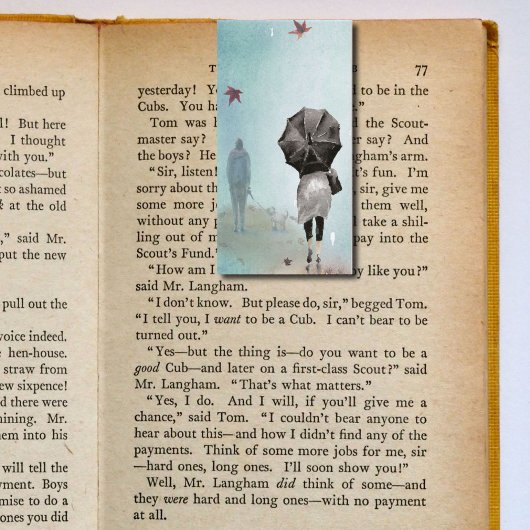 Herbstfallwandern von Lesezeichen Bookmarkers Visitenkarten