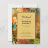 Herbstfamilienessen Erntedank Einladung (Vorderseite)