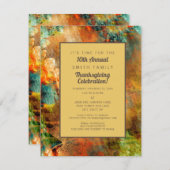 Herbstfamilienessen Erntedank Einladung (Vorne/Hinten)