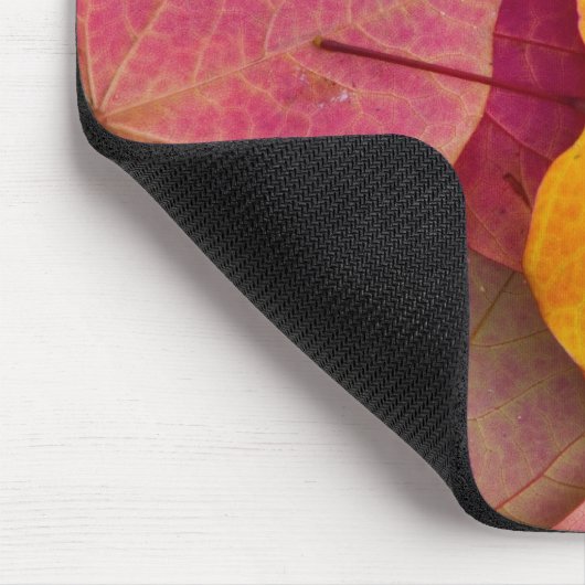Herbstfarbe des Waldes Pansy Redbud gefallen Mousepad (Ecke)