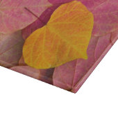 Herbstfarbe des Waldes Pansy Redbud gefallen Schneidebrett (Ecke)