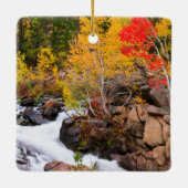 Herbstfarbe entlang Bischof Creek, CA Keramikornament (Rückseite)
