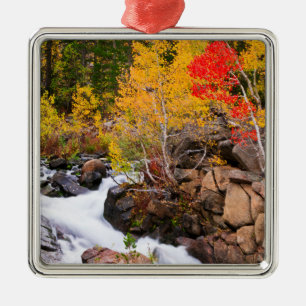 Herbstfarbe entlang Bischof Creek, CA Ornament Aus Metall