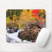 Herbstfarbe entlang Bishop Creek, CA Mousepad (Mit Mouse)