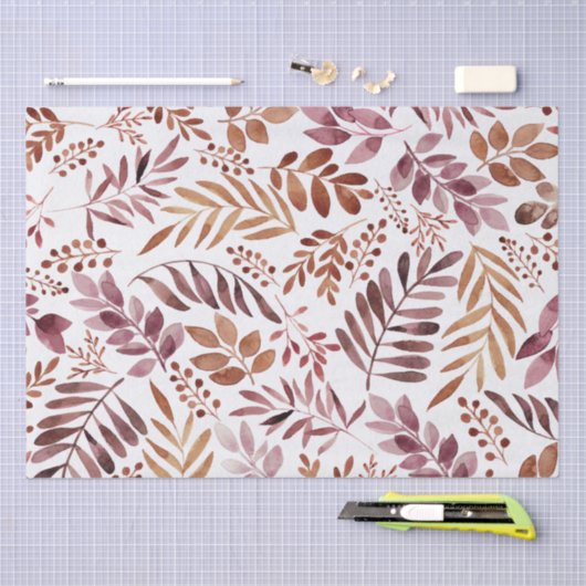 Herbstfarbe Farbige Blätter Illustration Seidenpapier (Handwerk)