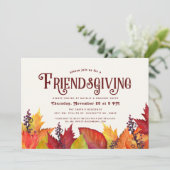 Herbstfarbe| Freundliches Party Einladung (Stehend Vorderseite)