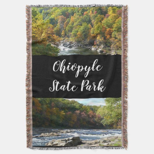 Herbstfarbe im Ohiopyle Staat Park Decke (Vorderseite Vertikal)