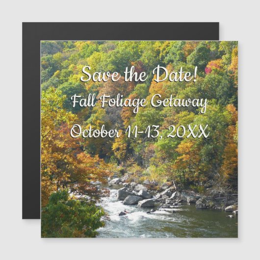 Herbstfarbe im Ohiopyle Staat Park Magnetkarte (Vorne/Hinten)