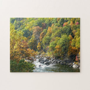 Herbstfarbe im Ohiopyle Staat Park Puzzle