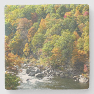 Herbstfarbe im Ohiopyle Staat Park Steinuntersetzer