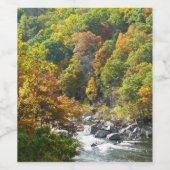 Herbstfarbe im Ohiopyle Staat Park Weinetikett (Einzelnes Label)