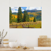 Herbstfarbe in der Landschaft Poster (Küche)