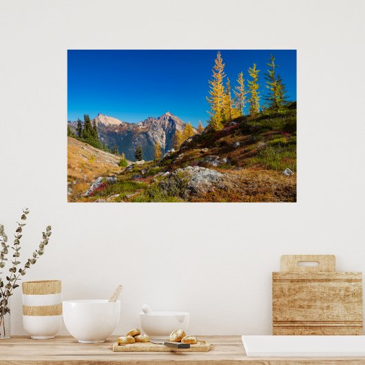 Herbstfarbe in Nordkaskaden Poster (Küche)