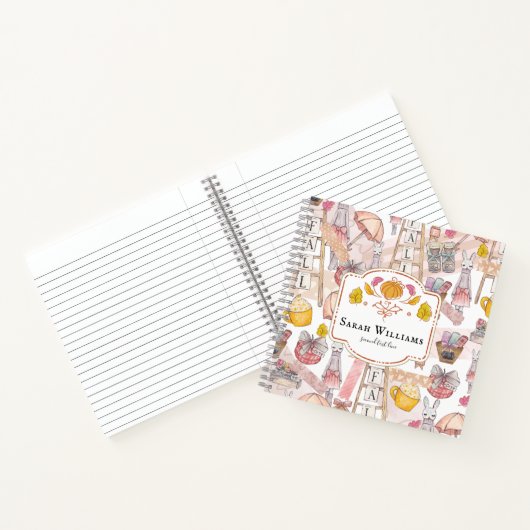 Herbstfarbe Personalisiert Notizblock (Innenseite)