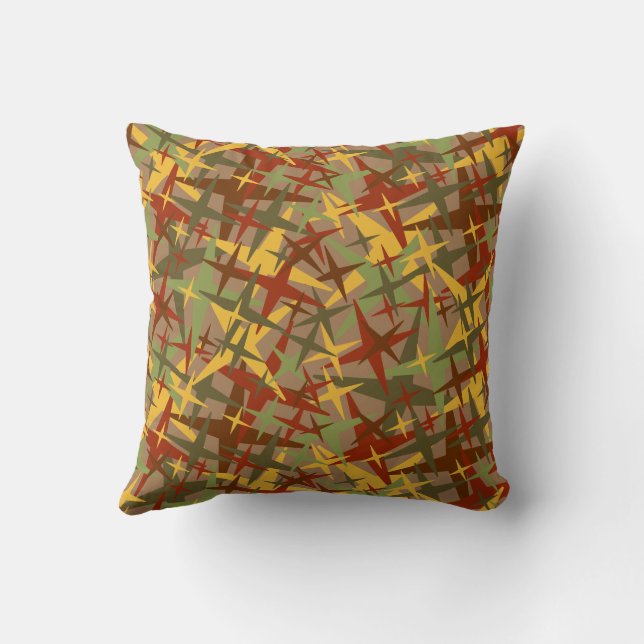 Herbstfarbe Spaß mit Sternen Kissen (Rückseite)