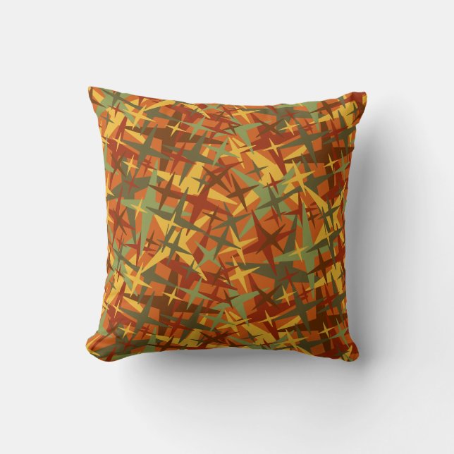 Herbstfarbe Spaß mit Sternen Kissen (Vorderseite)