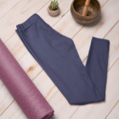 Herbstfarbe Trend Navy Blue Solid Leggings