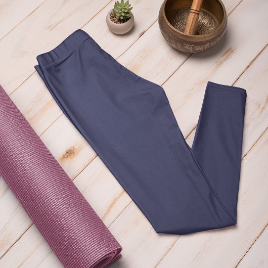 Herbstfarbe Trend Navy Blue Solid Leggings