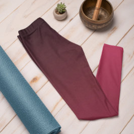 Herbstfarbe Trend Vibrann Magenta Ombre Leggings