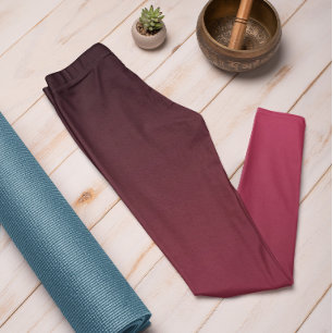 Herbstfarbe Trend Vibrann Magenta Ombre Leggings