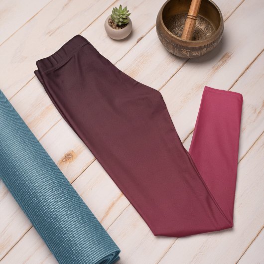 Herbstfarbe Trend Vibrann Magenta Ombre Leggings