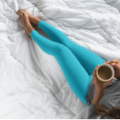 Herbstfarbe Trend Vivid Cyan Solid Leggings