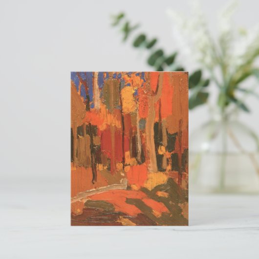 Herbstfarbe von Tom Thomson Postkarte (Stehend Vorderseite)
