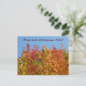 Herbstfarben 4 postkarte (Stehend Vorderseite)