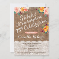 Herbstfarben 75. Überraschung Geburtstagsparty läd