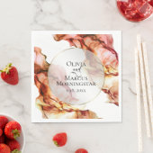 Herbstfarben Abstrakte Aquarellfarben Serviette (Beispiel)