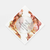 Herbstfarben Abstrakte Aquarellfarben Serviette (Ecke)