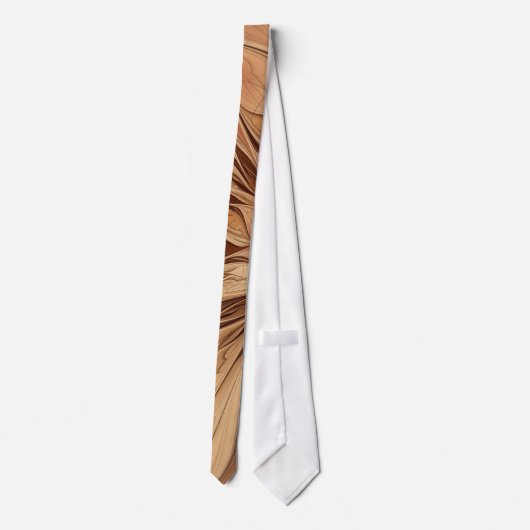 Herbstfarben abstrakter Halsband Krawatte (Rückseite)