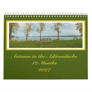 Herbstfarben Adirondack 12-Monats-Kalender Kalender