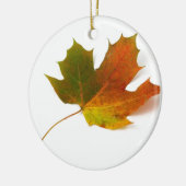 Herbstfarben-Ahorn-Blatt Keramik Ornament (Links)