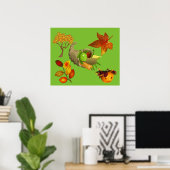 Herbstfarben Ahorn Erntedank Cornucopia Poster (Heimbüro)