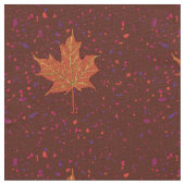 Herbstfarben Ahornleaf Botanischer Zeichn Stoff (Nahaufnahme)