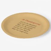 Herbstfarben am Erntedank-Gedicht Pappteller (Schrägansicht)