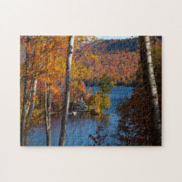 Herbstfarben am Morgen auf dem Stinson-Teich Puzzle