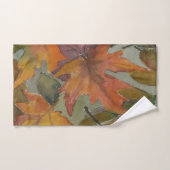 Herbstfarben Aquarellfarbene Blätter Handtuch Set (Handtuch)