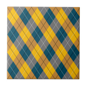 Herbstfarben-Argyle-Geometrisches-Karomuster Fliese