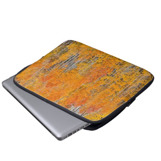 Herbstfarben auf Aspen Groves Laptopschutzhülle (Vorne Knopf)