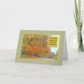 "HERBSTFARBEN AUF DER LANDESSTRASSE" KARTE (Vorderseite)