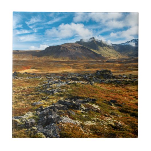 Herbstfarben auf der Landschaft Fliese (Vorderseite)
