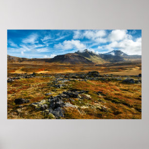 Herbstfarben auf der Landschaft Poster