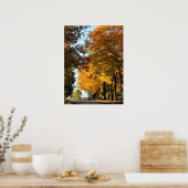 Herbstfarben auf der Landstraße Poster (Küche)