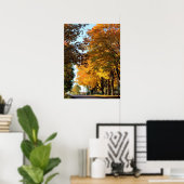 Herbstfarben auf der Landstraße Poster (Heimbüro)